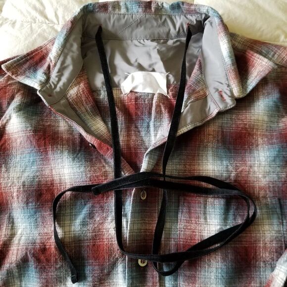 Maison Margiela Pendleton Large Shirt Plaid Check Gray Rust Made Italy Button Up - Picture 15 of 16